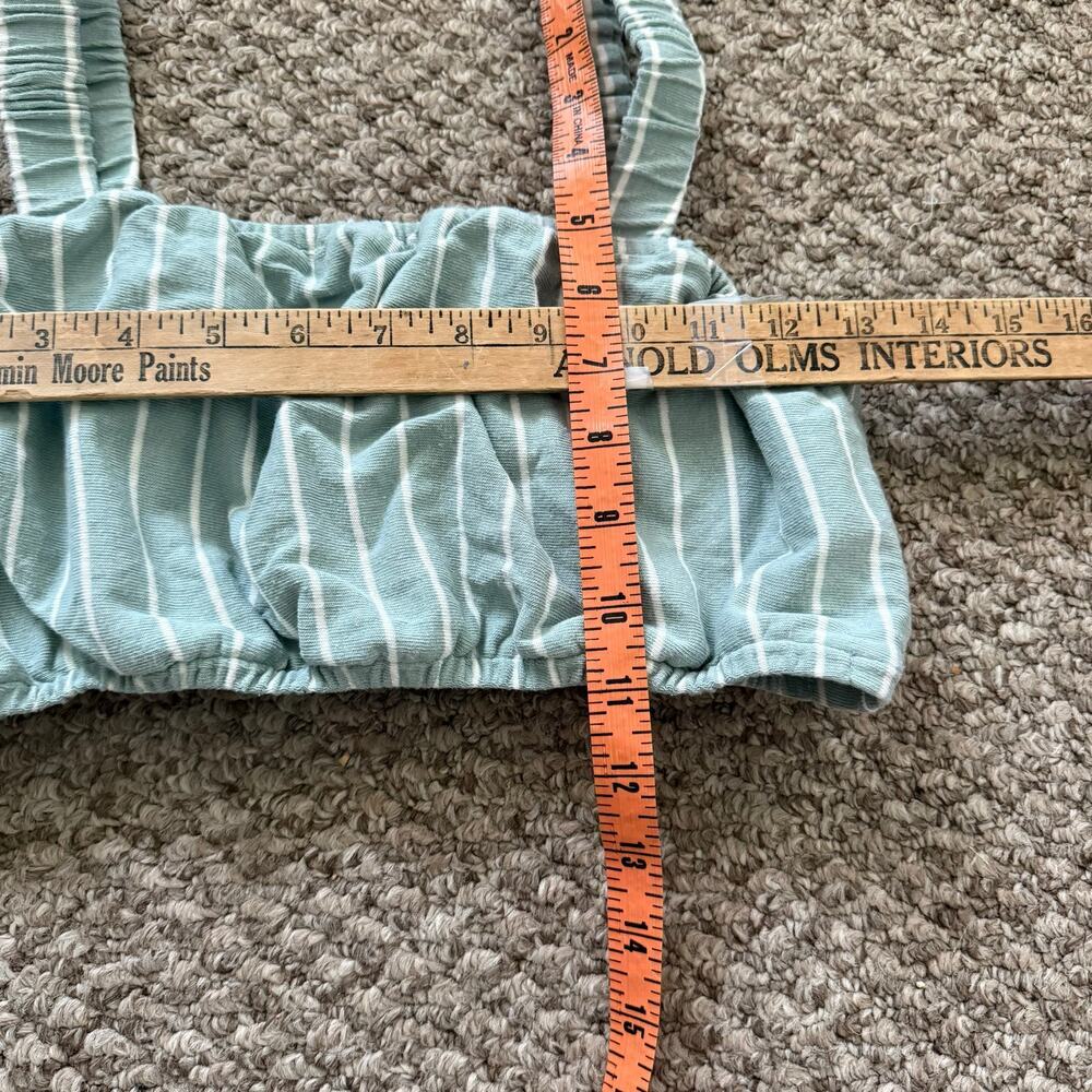 Madewell | Organic Cotton Sz M Crop Top/Shorts Set Stripes Preppy Summer Casual - Picture 5 of 9